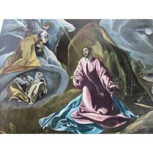 Vintage El Greco Print Christ on the Mount of Olives 52850